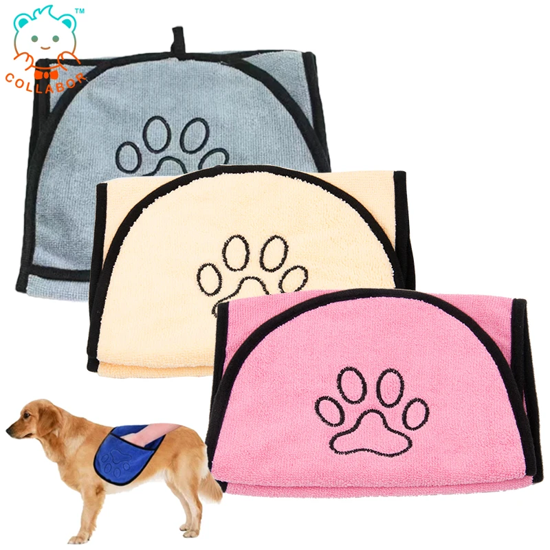 

COLLABOR Yorkshire Pets Care Towel Super Absorbent Microfiber Pet Wet Towel Comfortable Dog Cat Bath Towel, 8 pcs different color or customized