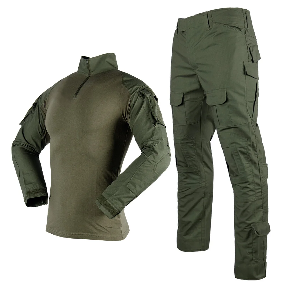 

Combat Frog Suit / Camouflage Uniform with Knee / Elbow Pad, Army green