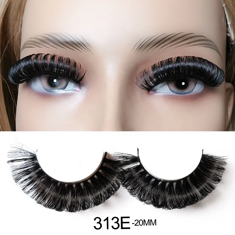 

New russian volume strip lashes cat eye full curled false eyelashes