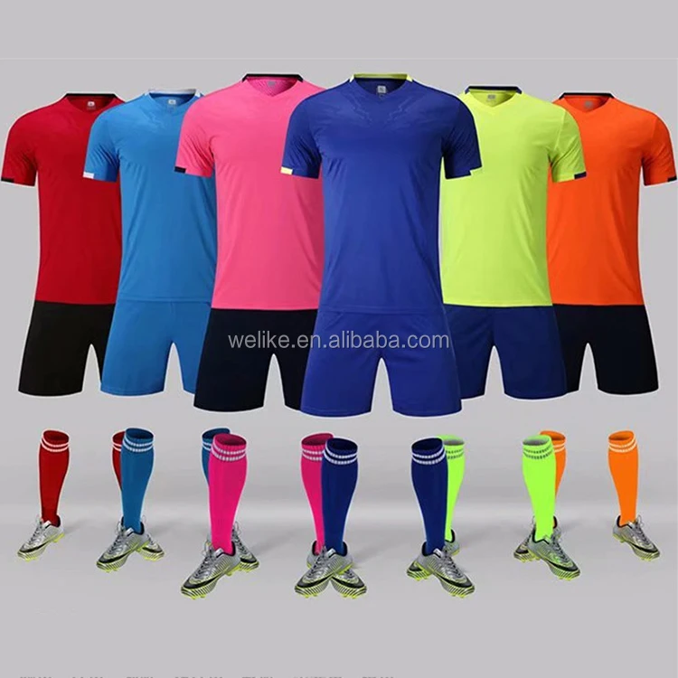 Wholesale Wholesale custom china cheap football teams t shirts light blue  football jersey shorts new model camisas de time de futebol From  m.