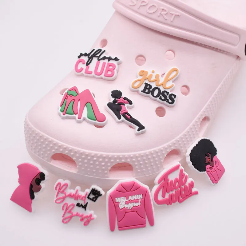 

Hot new product feminine charm PVC soft rubber removable shoe charm bracelet, As picture/custom