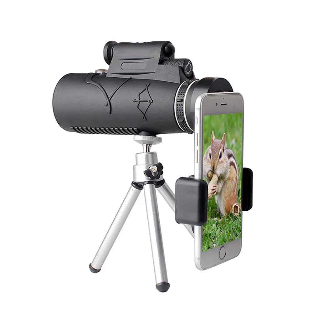 12X50 Monocular Telescope  For Phone Hunting Tools Laser Light Night Vision  with  Laser Light LED Spotlight