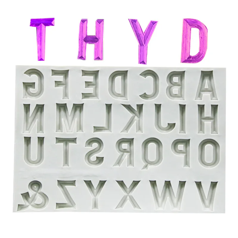 

26 English Alphabet Shapes Fondant Silicone Mold Symbols Cake Decoration Chocolate Baking Mold Making Handicraft Mold Accessorie