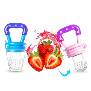 Image of New Baby Infant Food Fruit chew Nipple Feeder Silicone Pacifier Fruits Feeding Supplies Soother Nipples Soft Feeding Toy