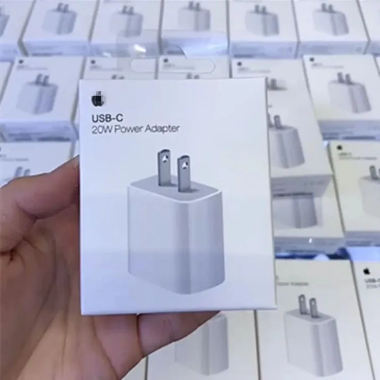 

High quality original charger plug for apple iPhone USB-C 20W power adapter charger plug, White