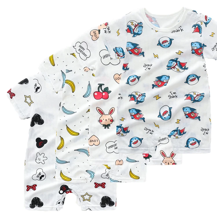 

2021 new arrivals Baby jumpsuit girls' bamboo fiber summer boy baby rompers umpsuit kid clothing, Picture or choose custom
