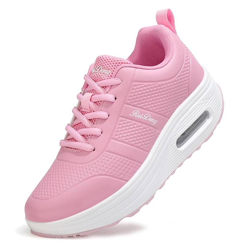 

Hot Selling RUIDENG Zapatos Planos Para Caminar Para Mujer Leather Upper PU Thick Sole Shoes Casual Women Casual Shoes
