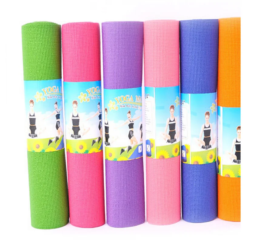 

173 61 cm 8 mm Fitness Environmental Protection PVC Yoga Mat, Mixed color