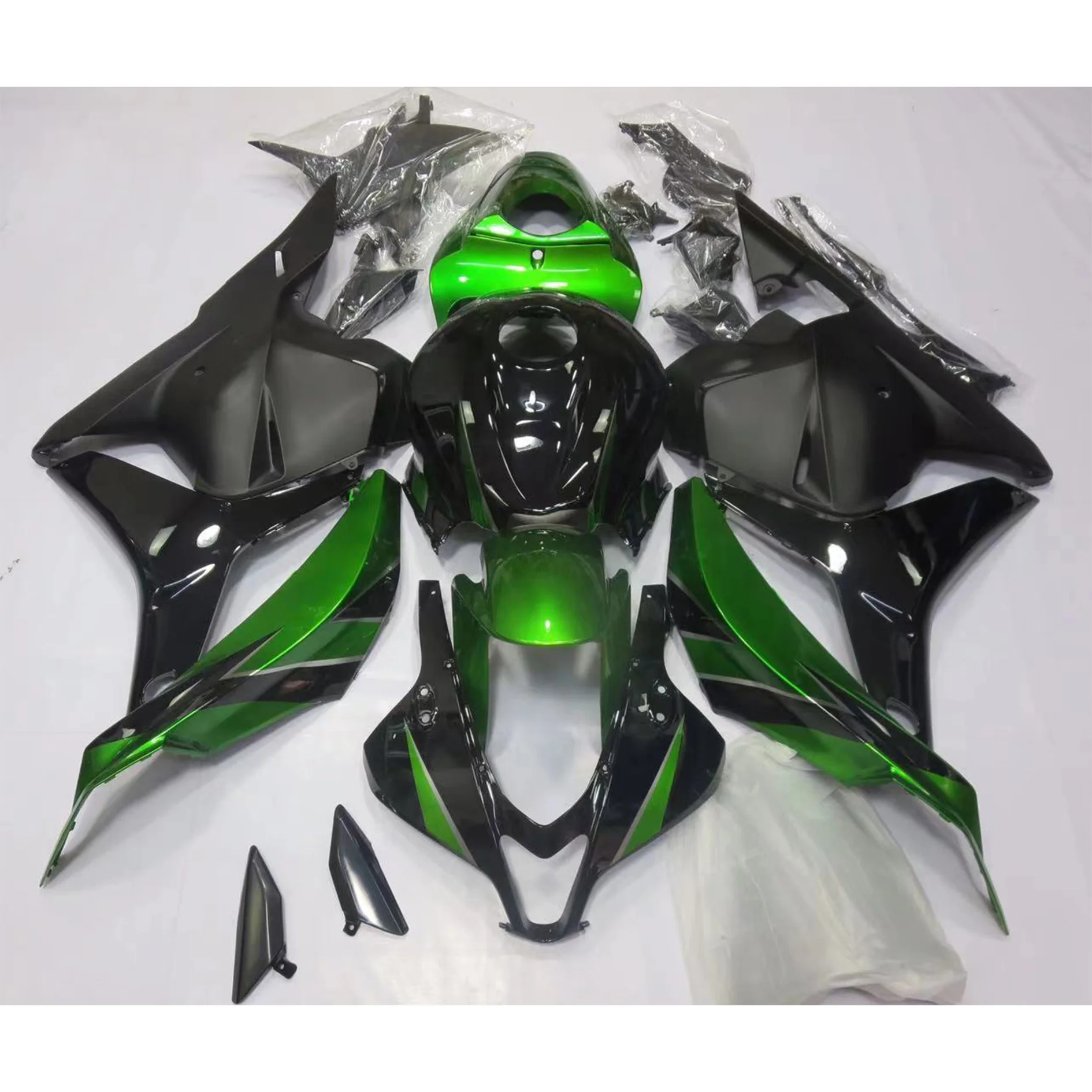 

2022 WHSC Green And Black Motorcycle Accessories For HONDA CBR600 RR 2009-2012 09 10 11 12 Motorcycle Body Systems Fairing Kits, Pictures shown