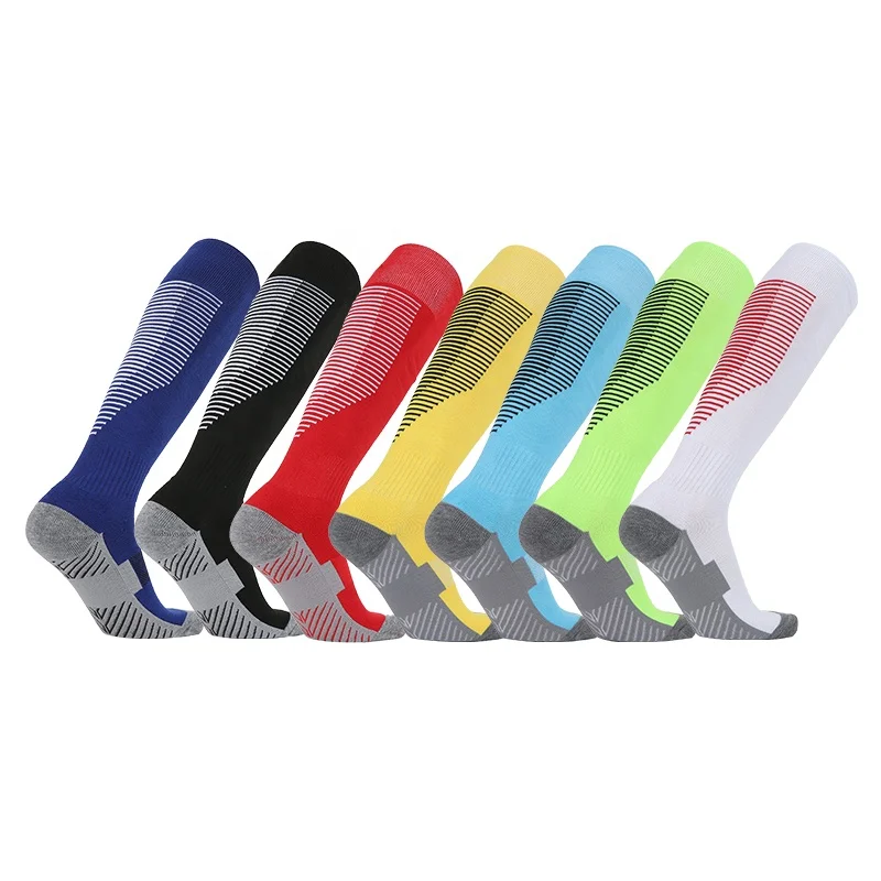 

Anti Slip Soccer Athletic Cotton Sport Fashion Mens Painted Towel Bottom Football Socks, Colors