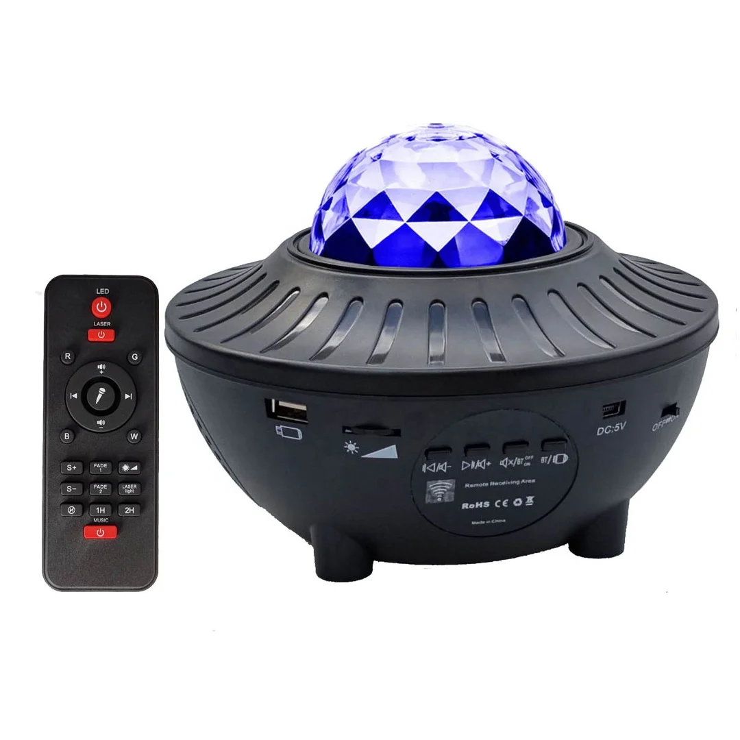 

Smart Star Light Projectors / 3 in 1 Galaxy Starry Projector 6W BT Wireless LED Ocean Wave Projector for Baby Kids Bedroom/Game