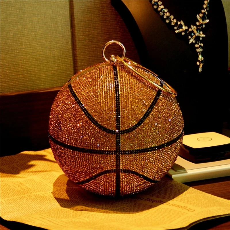 

2021 luxury basketball purse handbags football purse Bling rhinestone crossbody tote handbags for women hot sale, Popular colors