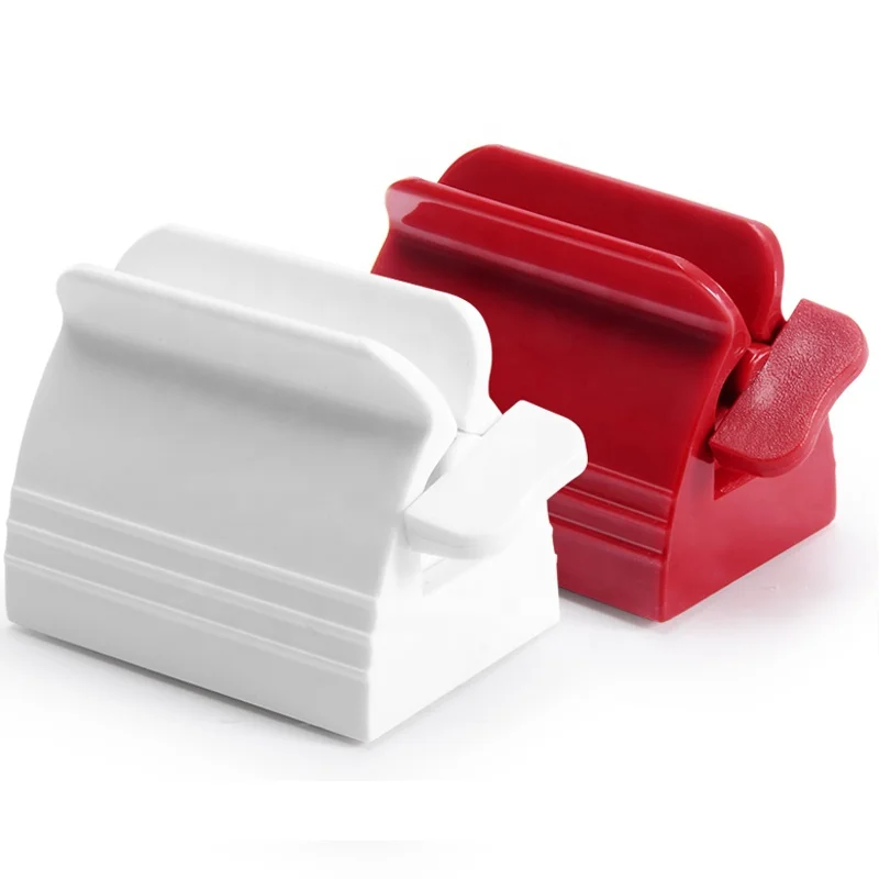

High Quality Household Toothpaste Clip Plastic Mini Manual Toothpaste Tube Squeezer custom toothpaste squeezer, White red