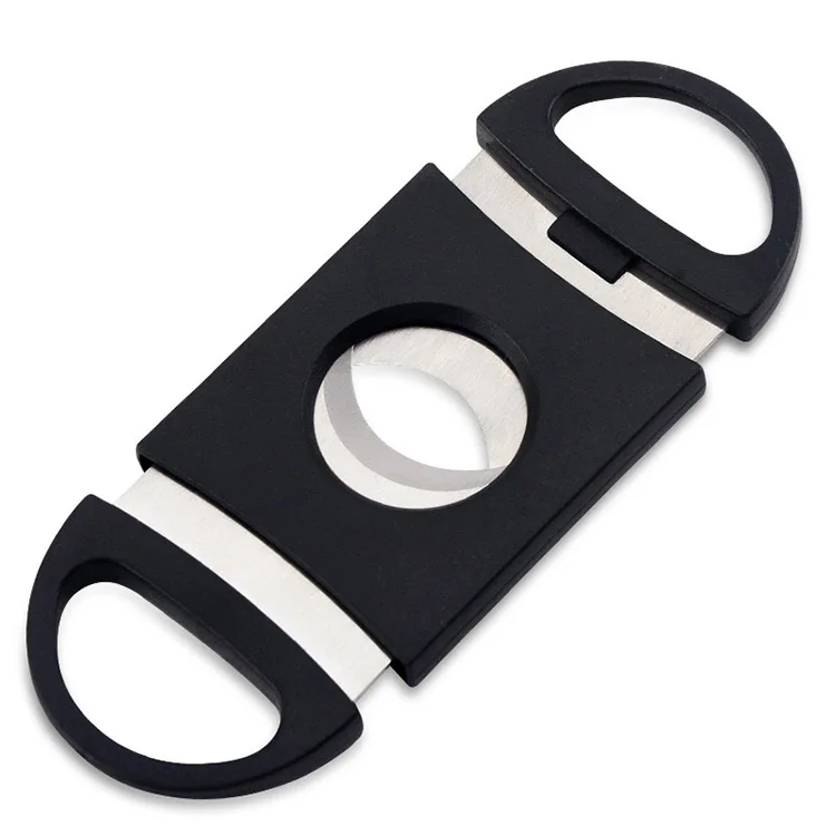 

Cheap Wholesale Table Cohiba Lighter and V Cigar Cutter With Custom Logo, Black