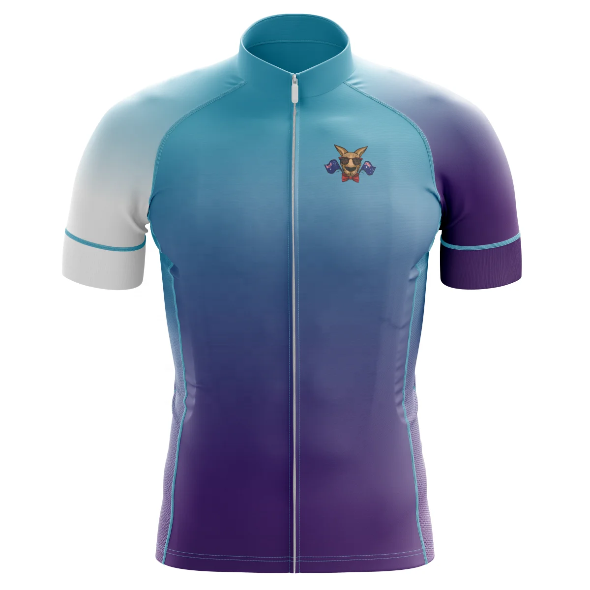

HIRBGOD Cycling Clothes for Australia Men's Summer Gradient Color Comfortable Cycling Top Bike Riding Jersey,TZY573-01