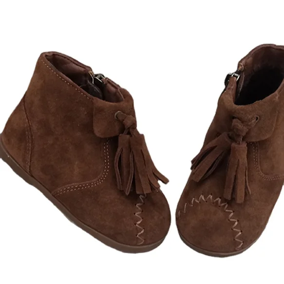 

Girls' cotton shoes fall/winter 2021 new baby shoes with velvet soft soles and non-slip short boots are versatile, Pink