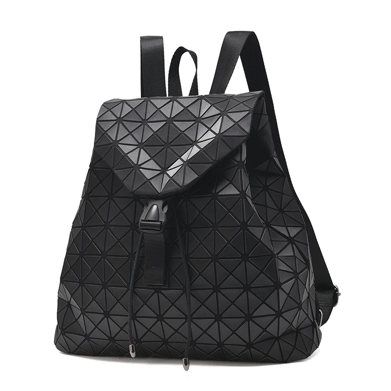 

2021 new arrives Korean diamond shape backpack women backpack fashion change color laptop bag geometry travel backpack, Customized color