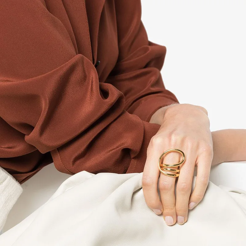 

Twisted Female geometric index finger ring stylish rings