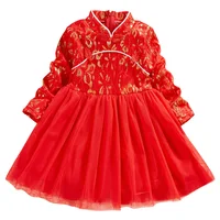 

china red latest fashion toddler children boutique dress for kid baby girl fall