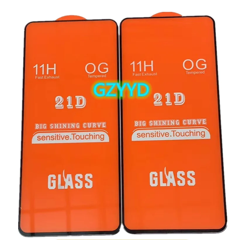 

Africa Custom Size 9H full cover 21D full glue Tempered Glass infinix note 7 Screen Protector