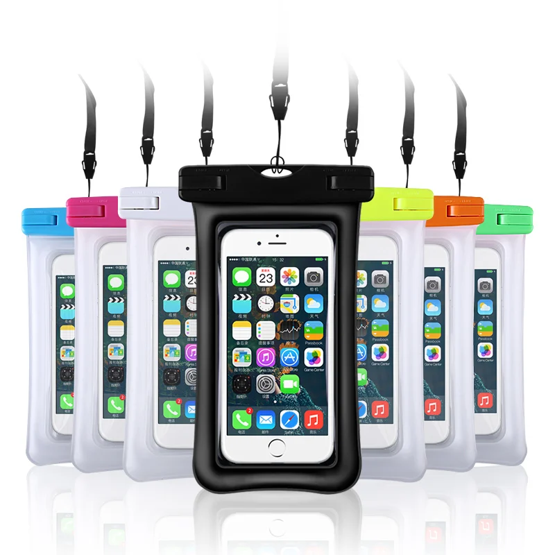 

Factory Directly Sale Universal Cell Phone Cover PVC Dry Bag Case Pouch with Neck Strap for iphone 11 pro max Waterproof Pouch