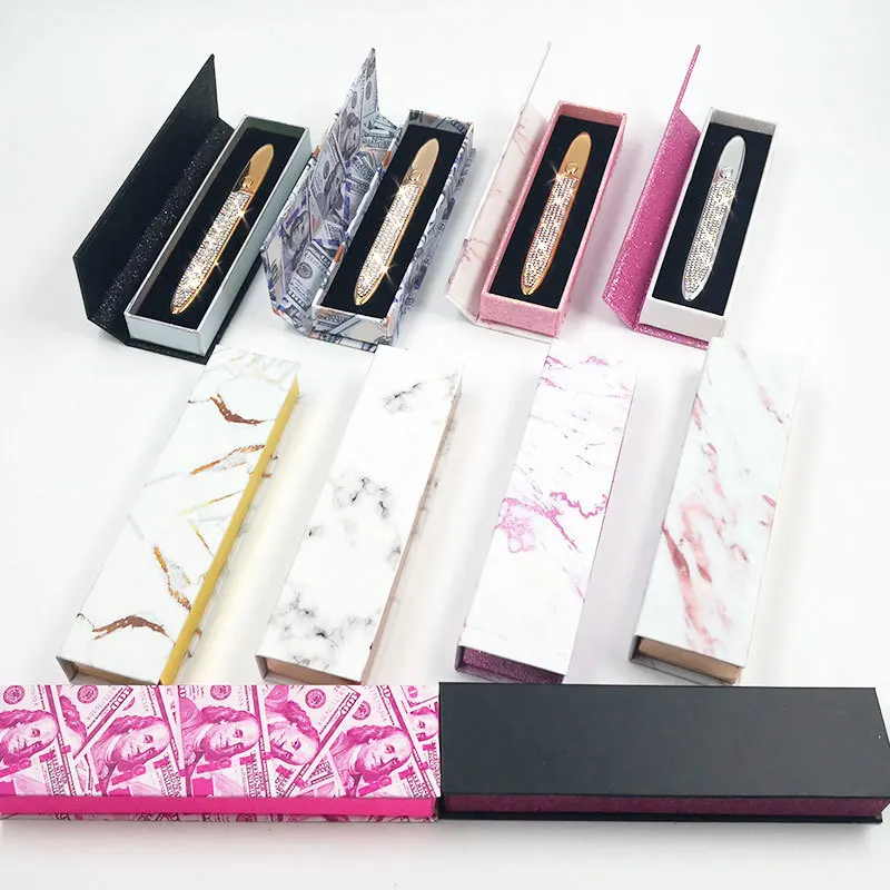 

Custom logo boxes for luxury diamond magic self adhesive liquid eyeliner box