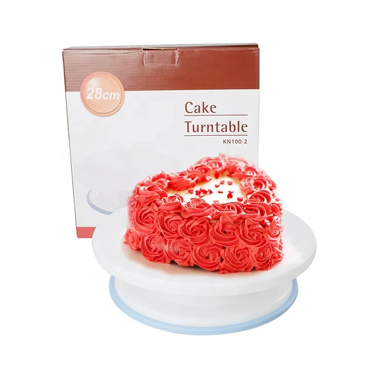 

DIY Cookies Pan Baking Tool Cake Plate Turntable Rotating Anti-skid Round Cake Stand Cake Decorating Rotary Table