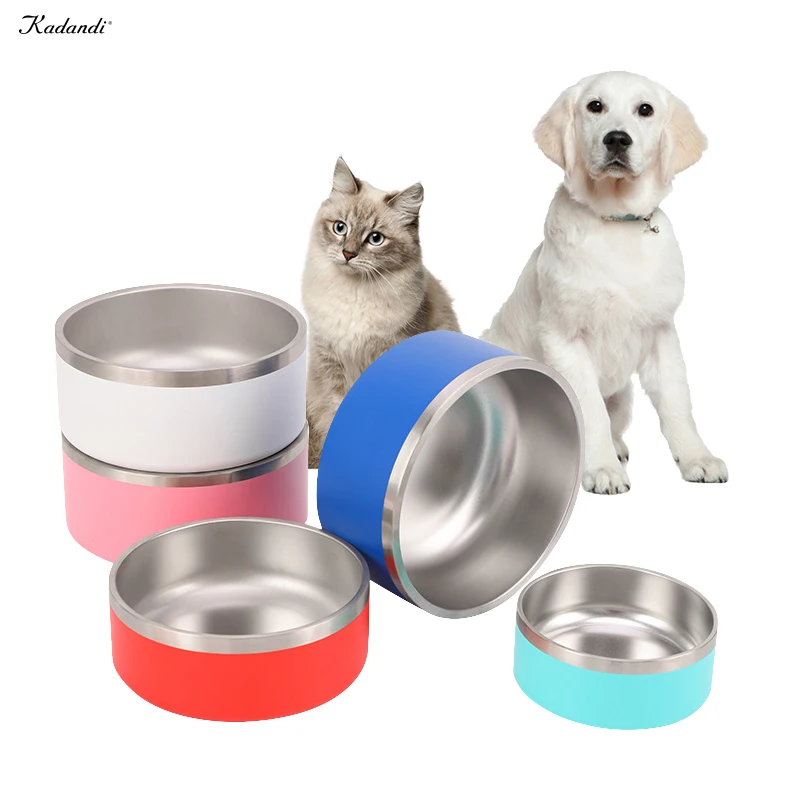 

Wholesale luxury different size feeding durable metal water food cat stainless steel pet dog bowl