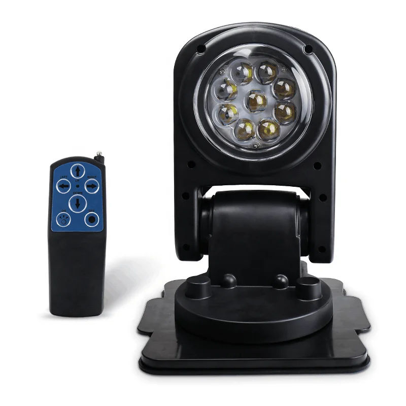 OVOVS LED Marine Remote Control Searchlight Spotlight 45w 360 Degree Boats Cars Auto Led Search Light