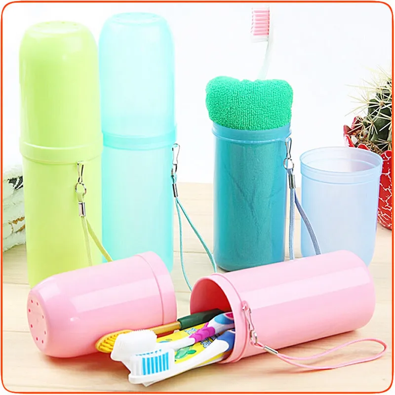 

Storage Box Creative Travel Set Toothbrush Cup Storage Box Home Organizer Candy Color Toothpaste Tooth Brush Wash Cup Travel