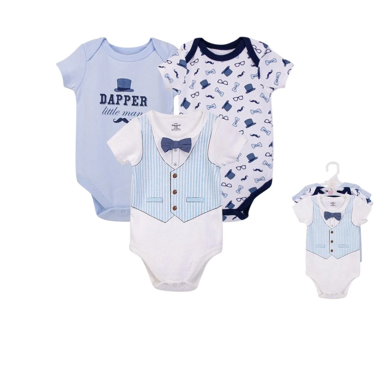 

Boys' Baby Newborn Infant Bodysuit Baby Clothes Romper Boy 100 Cotton in 3pcs