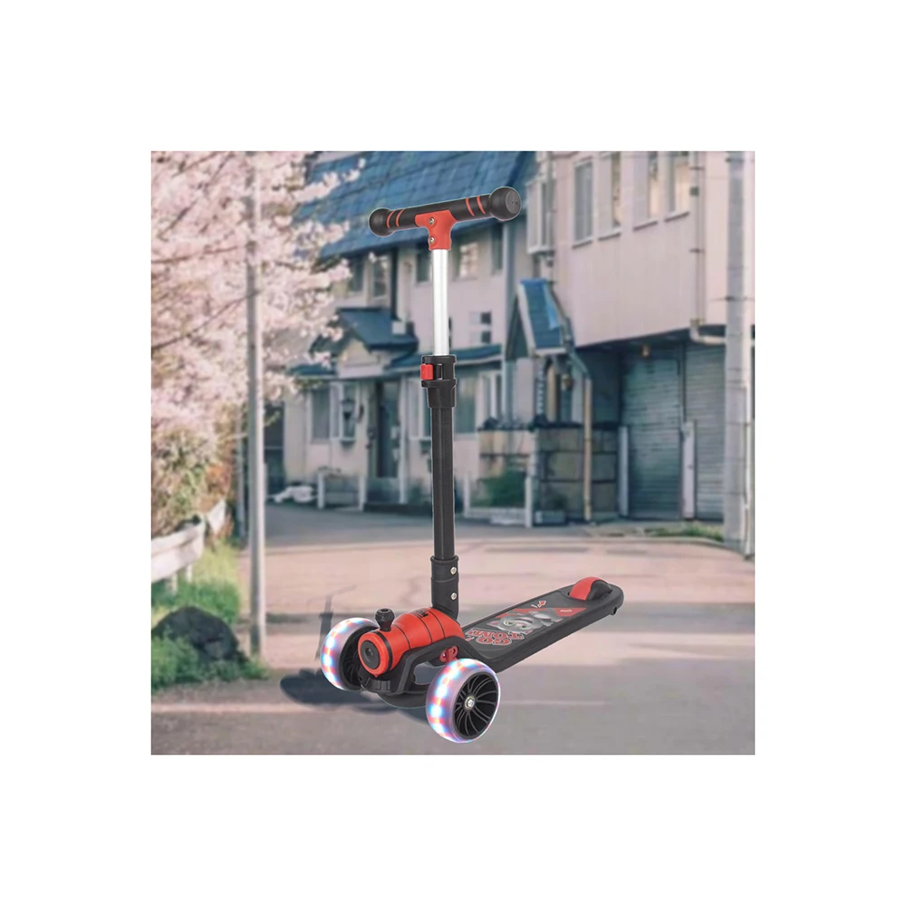 

Factory wholesale lightweight cute shape adjustable handlebar 3 pu wheels kick scooter for kids