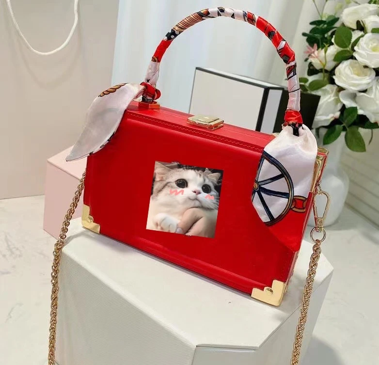 

Flannel Tote Bag Fashion Genuine Leather Women Ladies Handbag with Shoulder Strap