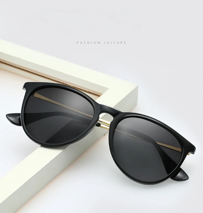 

Wholesale Classic Luxury Retro Sunglasses Polarized Sun Glasses Oversized Shades Uv400 Round Frame Polarized Sunglasses Women, 6 colors