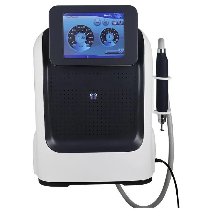 

1320nm Nd Yag Laser Hair Removal Machine Mini Nd Yag Lasers for Tattoo Removal Picosecond Laser Machine, Pink and black