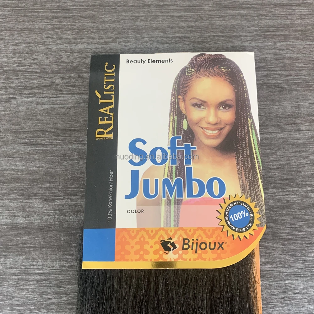 

Hot selling soft jumbo 24inch unfolded is 48inch realistic Bijoux low temperature retardant fiber synthetic hair extension braid, Customized color