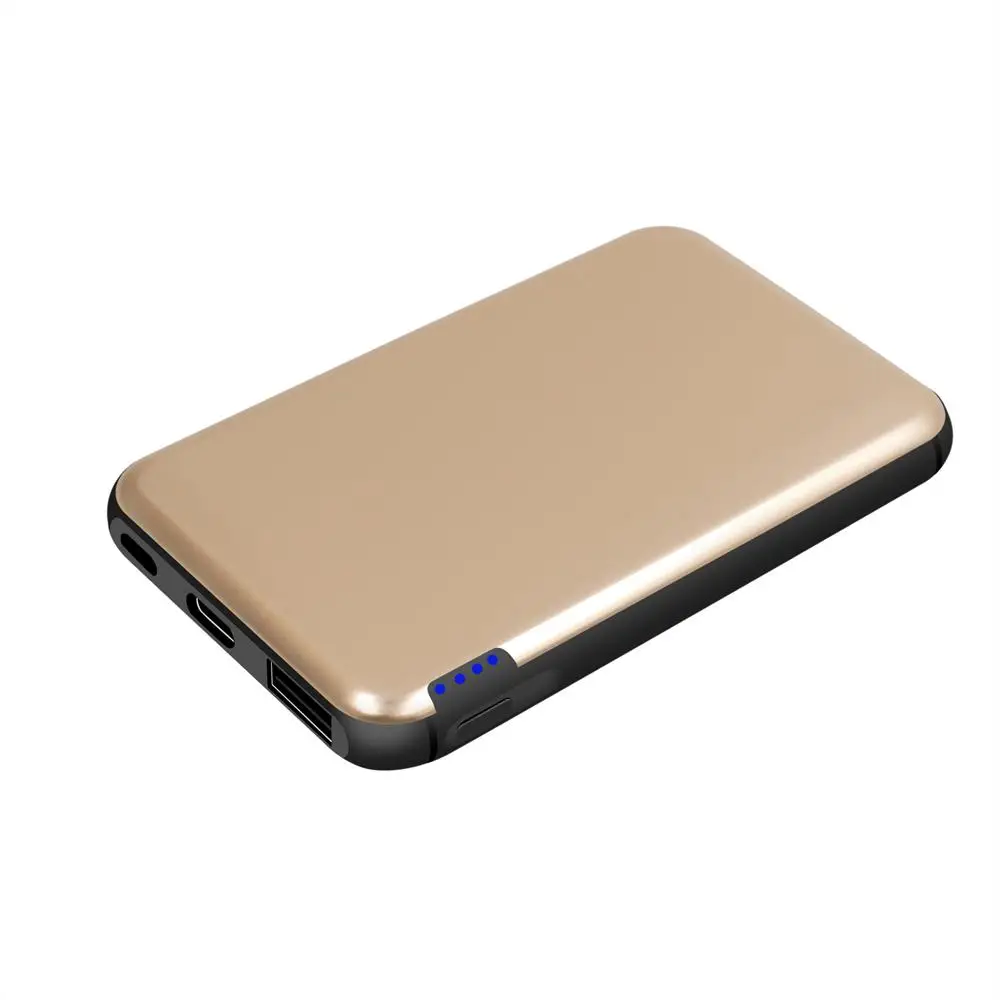 

5000mAh Power Bank USB C Portable Charger Compact Small Power Bank External Battery Pack for iPhone, Cell Phones, Black, gray, red, golden