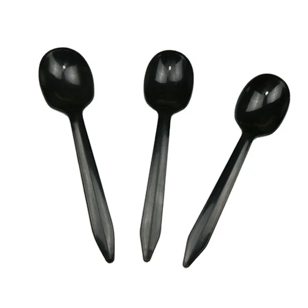

Wholesale 10 cent items black PP disposable plastic spoon, Black or others