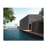 Exterior Grey Pebble Stone Wall Panels Finishes