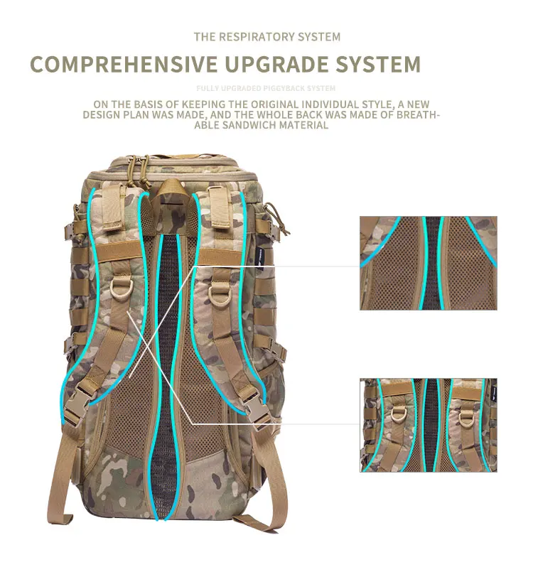 Yakeda Original Waterproof Hiking Pack 50l Mc Bag Molle Tactical ...
