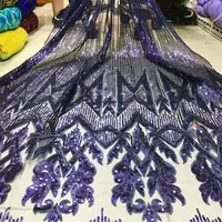 

Top End Luxury Beaded Fabric Sequin tulle French flower voile Lace Fabric
