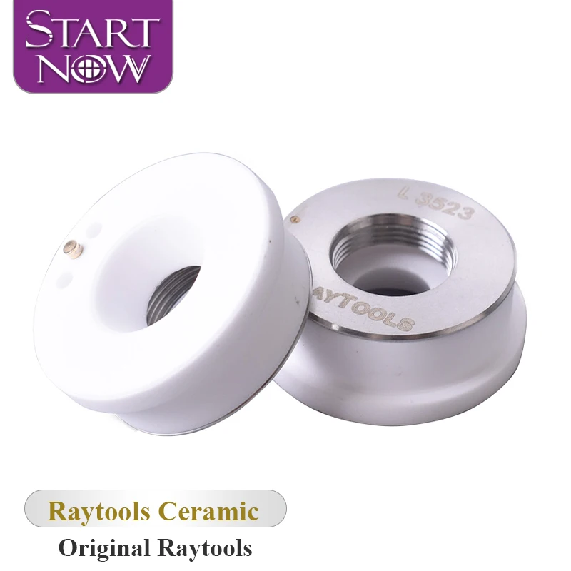 Startnow Raytools Original Laser Ceramic D32mm 120274100B Laser Head Nozzle Holder for Empower Fiber Cutting Machine Spare Parts