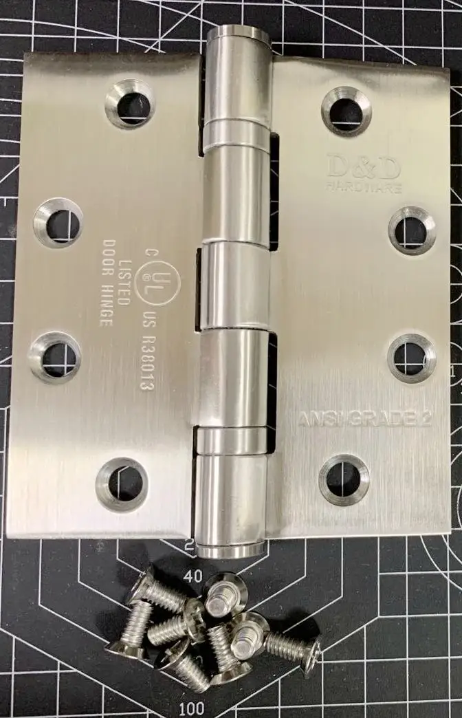 Ansi Grade 2 Ul Fire Rated Polished Brass Pvd Gold Stainless Steel Standard Duty 2 Ball Bearing