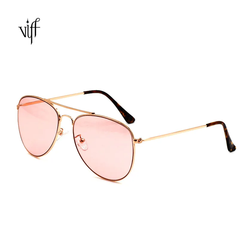 

VIFF HM13671 Clear Pink Lens Metal Frame Fashion Women Sunglasses