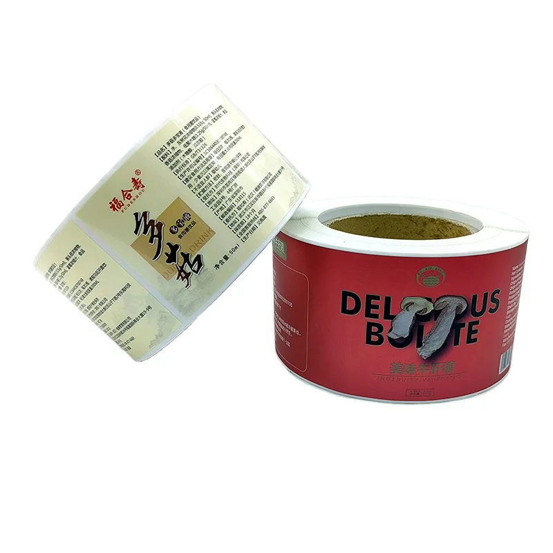 

Custom Waterproof Adhesive Canned Food Sticker Label Printing