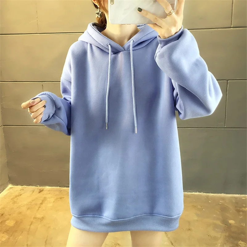

Autumn Winter Jogger Jumper Cool Girl Crop Top High Quality Oversized Velvet Women Hoodie, Yellow/purple/green/orange/pink/apricot