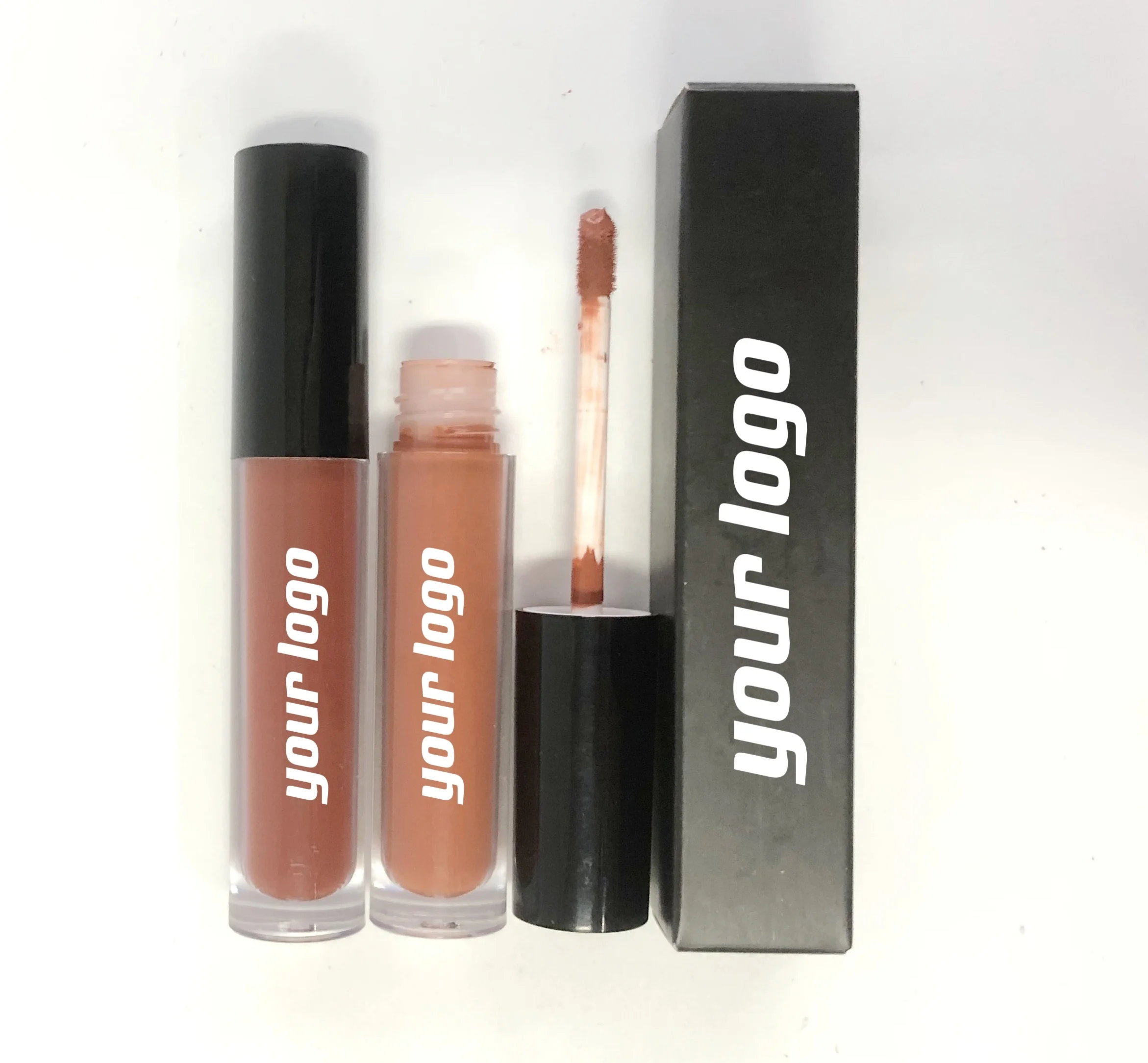

Custom Your Logo Dark Brown Color Smooth Waterproof Vegan Matte Liquid Lipstick