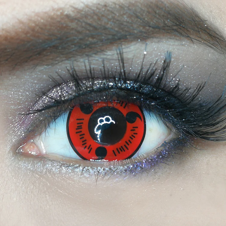 

Freshlady wholesale colored eye crazy cosplay kontak lensa mata sharingan