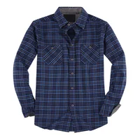 

2020 New Arrive Mens Casual Shirt Regular Fit High Quality Long Sleeve Cotton Plaid Flannel Shirts for Men