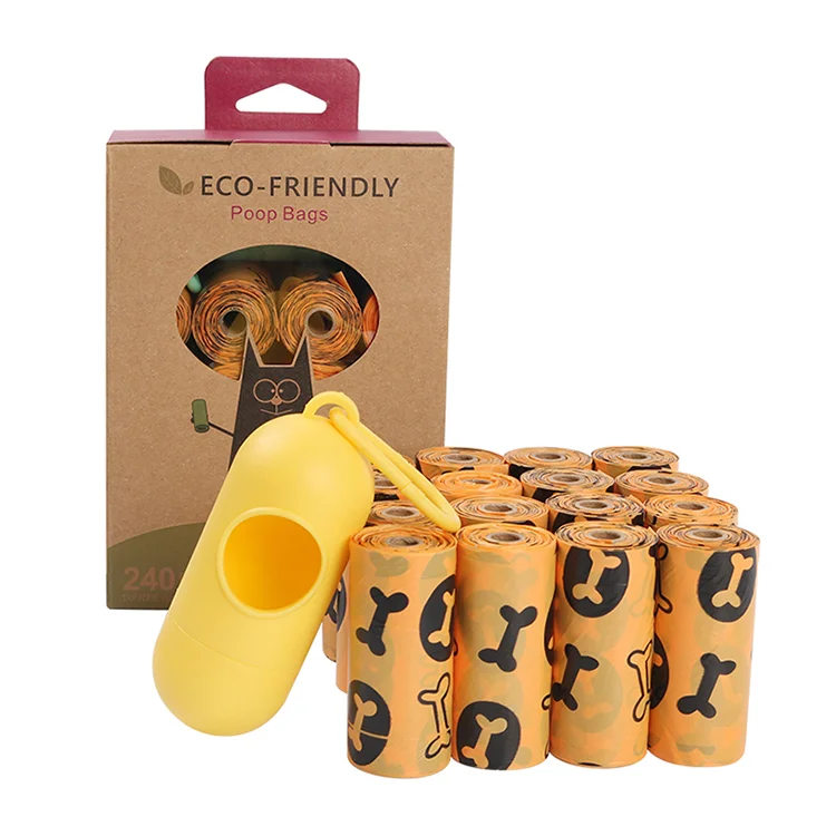 

Manufacturer High Cost-Effective Disposable Eco Friendly Orange Cute Pet Dog Poop Bag